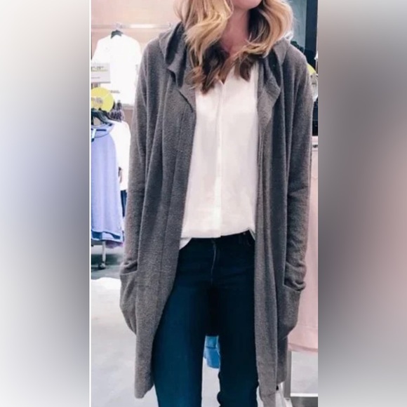 Barefoot Dreams Cozychic Lite Hooded Sweater - XS - Picture 3 of 10